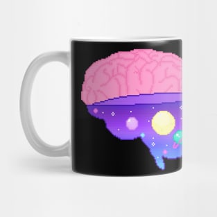 Brain pixel art Mug